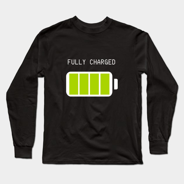 Fully Charged Long Sleeve T-Shirt by Software Testing Life